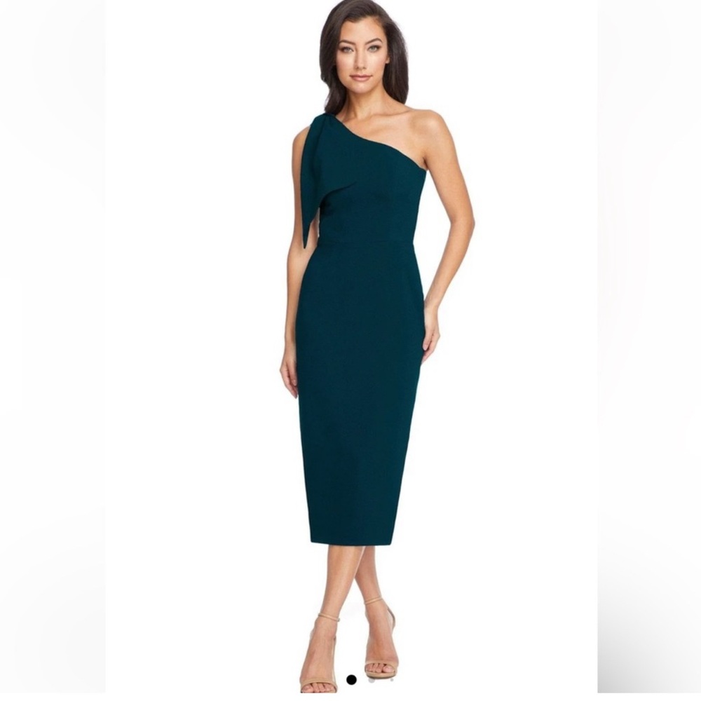 Elegant Dress the Population One-Shoulder Peacock Blue dress in Medium